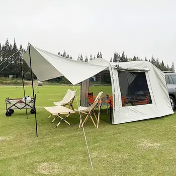 Автомобилна задна палатка Ремарке Палатка Балдахин Дъждоустойчив SUV Задна врата Сенник Открит автомобил Палатка за Tour барбекю пикник