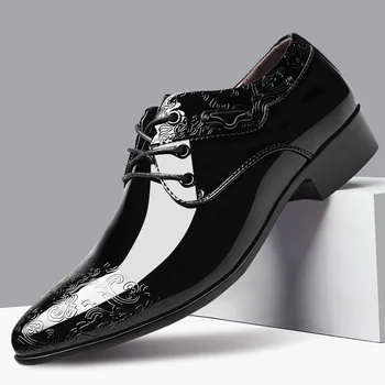 Бивши мъже обувки черни кожени обувки за мъже луксозен плюс размер парти офис бизнес ежедневни обувки мокасини сапатоси де vestir hombre