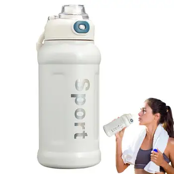Бутилка за течаща вода 850ml студена напитка с широка уста Двустенна вакуумна бутилка Изолирана чаша Преносими изолирани бутилки за вода