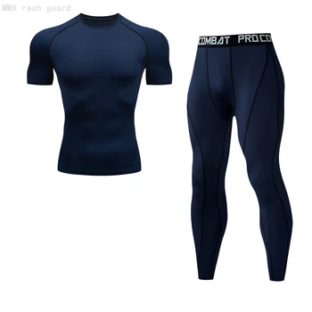 Бягане мъжки фитнес облекло къса тениска плътен цвят фитнес гамаши пот фитнес тренировка комплект лято плаж кратко джогинг костюм 4XL