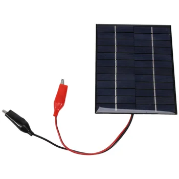 Водоустойчив слънчев панел 5W 12V външен DIY слънчеви клетки зарядно устройство полисилициеви епоксидни панели 136X110MM за 9-12V батерия инструмент