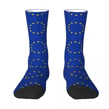 Всички сезони Екипаж Чорапи ЕС Европа Европейски съюз Европейски флаг ЕС Звезди Чорапи Хип-хоп Дълги чорапи Аксесоари за мъже Жени