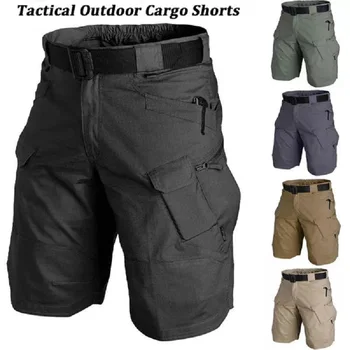 Външни туристически шорти панталони за мъже Летни водоустойчиви тактически военни шорти Трекинг лагер работни панталони Multi Pocket Plus 2023