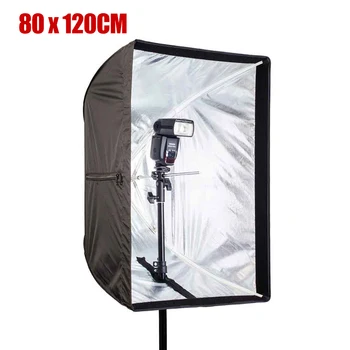  голям размер 80 см х 120 см чадър софтбокс рамка фото студио правоъгълник мека кутия за всички Strobe светкавица осветление