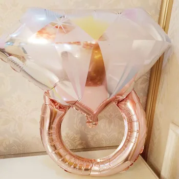 Диамантен пръстен балон изповед и предложение парти сватба рожден ден бебе душ Ден на Свети Валентин декорации подарък Мариаж Supplie