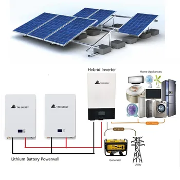 Домашна употреба 5kw Фотоволтаична система Слънчева енергийна система Хибриден мрежов комплект Слънчева система 5k