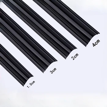 Европейски стил стена стикери PVC мека линия черна плоска декоративна лента самозалепваща се фон стена рамка форма гипс линия