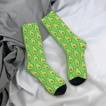 Есен Зима Цветни жени Мъже Авокадо Плодов модел Чорапи Пот абсорбиращи футболни чорапи