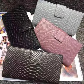 Естествена кожа жените портфейл чанта женски чантата змия модел кожени чанти с много притежателя на карти жени ръка чанта