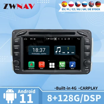 За Benz ML W163 CLK W209 C-Class W203 SLK W170 E-Class W210 Car Radio Carplay Android 2 Din Автомобилен екран Мултимедия Авто