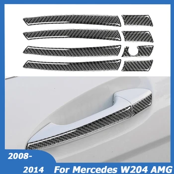 За Mercedes Benz W204 C-Class C200 C300 C350 C63 AMG 2008-2014 Външна дръжка на вратата Trim стикер панел Аксесоари за кола
