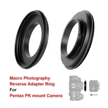 За Pentax K PK монтиране Камера Макро фотография Обектив Обратен адаптер пръстен 49 52 55 58 62 67 72 77mm