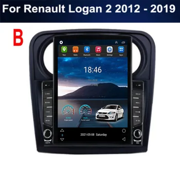 За Tesla Style 2Din Android12 Автомобилно радио за Renault Logan 2 2012-2019 Sander 2 2014+ Мултимедиен видео плейър GPS стерео Carplay