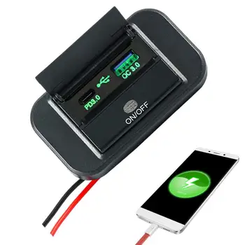 Зарядно за кола Бързо зареждане USB C зарядно устройство за бързо зареждане на телефон за кола PD & QC3.0 Адаптер за запалка с двоен порт USB C за цигари
