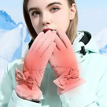 Зимни ръкавици за колоездене Топли ръкавици с лък сензорен екран Ветроупорни топли неплъзгащи мотоциклетни ръкавици Зима за ски туризъм