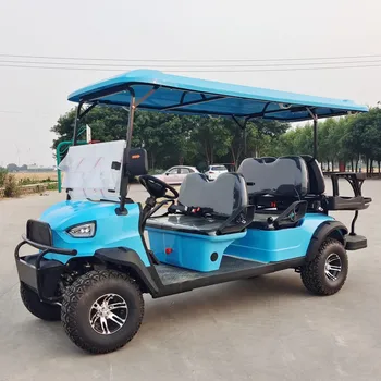 китайски 72v електрическа количка за голф 4 места 4kw литиева офроуд разглеждане на забележителности автобус голф количка лов голф бъги