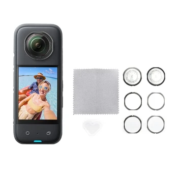 Комплект за защита на капака на обектива на камерата за Insta360X3 Предпазители на обектива Панорамни камери Обектив за защита от надраскване