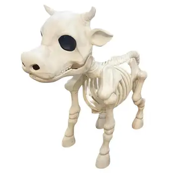 Крава скелет Pooky фигура скулптура смола статуи череп крава орнамент Хелоуин обитаван гробище подпори Хелоуин