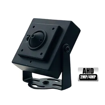  мини AHD камера 2MP 4MP аналогова камера за видеонаблюдение с висока разделителна способност черна метална 3.7mm обектив HD 1080P камера за видеонаблюдение