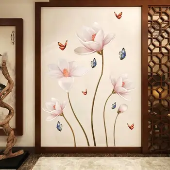 Многофункционален диван фон самозалепващ се домашен декор PVC стикери пеперуда цвете фон стена декорация стена стикер