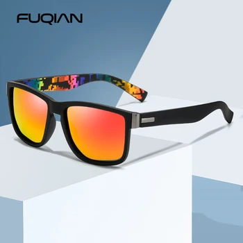 Мода Спортни поляризирани слънчеви очила Мъже Жени Класически квадратни слънчеви очила за мъжки реколта на открито туристически нюанси UV400