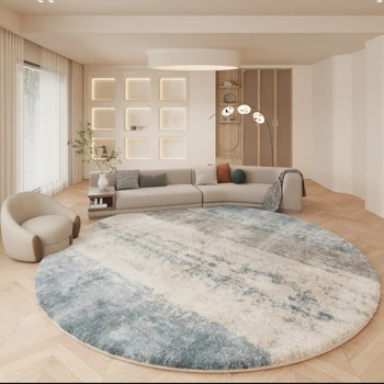 Модерен минималистичен кръгъл килим декорация на хола мека удобна имитация кашмирени килими северна спалня нощен килим