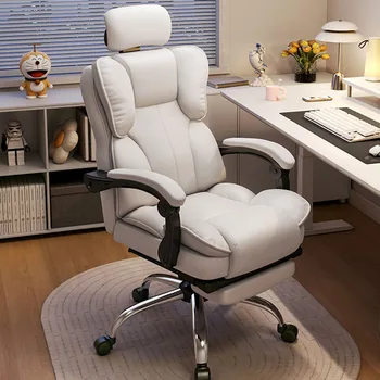 Модерен сив игрален стол Удобен луксозен релакс въртящ се игрален стол фотьойл проучване бял Fauteuil игри офис мебели