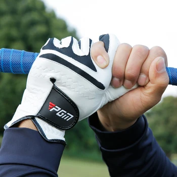 Мъжка дясна/лява ръка овчи кожи голф ръкавици носят устойчиви удобни спортни ръкавици подарък за голфъри