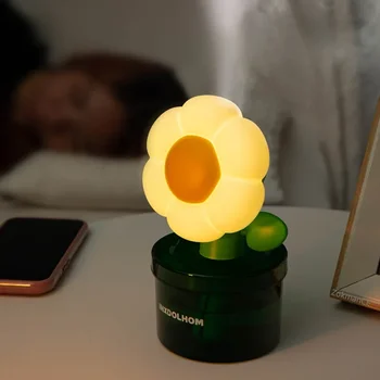 Нов овлажнител за цветя USB зареждане 350ml офис десктоп нощна светлина овлажнител творчески рожден ден подарък овлажнител 1100mah