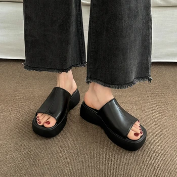 Обувки за жени 2023 Гореща продажба Основни дамски чехли Peep Toe Ежедневни чехли Дамски обувки на платформа Дамски Zapatos De Mujer