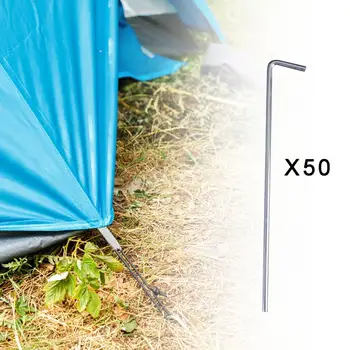 Опаковка от 50 палатки за нокти 7.9inch алуминиеви аксесоари Rust Proof Durable