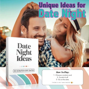 Романтични двойки подарък забавно & приключенски дата нощ кутия Scratch Off игра на карти с вълнуващи идеи за двойка: приятелка гадже