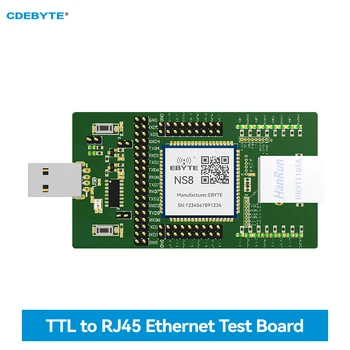 Сериен порт към Ethernet модул TTL ниво към RJ45 Ethernet CDEBYTE NS8-TB 8 серийни портове URAT Modbus TCP към RTU MQTT тестова платка