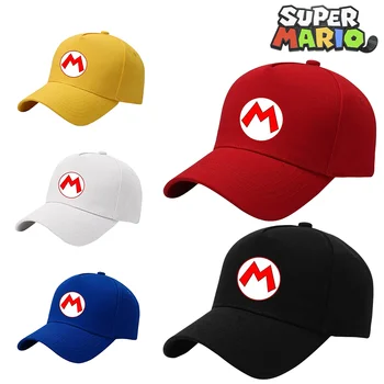 Супер Марио бейзболна шапка аниме периферни устройства мъже косплей летен сенник Sunhat игра мода възрастен класически хит-поп памук капачка подарък