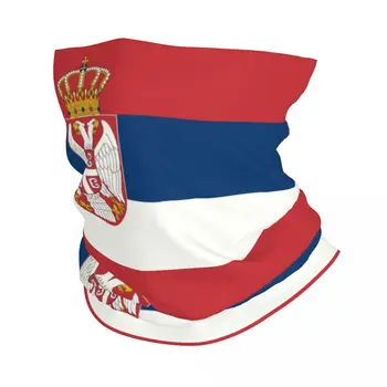 Сърбия Флаг врата маншет жени мъже UV защита зимен бандана шал за колоездене