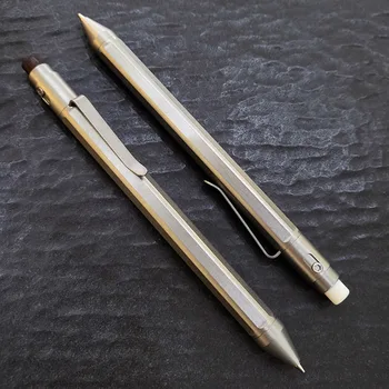 титанова сплав TC4 механичен стил EDC инструмент Автоматичен молив натиснете тип студент рисуване офис канцеларски материали