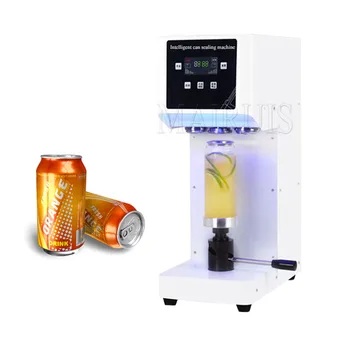 Търговски Автоматична интелигентна машина за запечатване на калай Soda Sealer Cup Въртене на тялото Алуминиеви бирени бутилки Jar Seamers